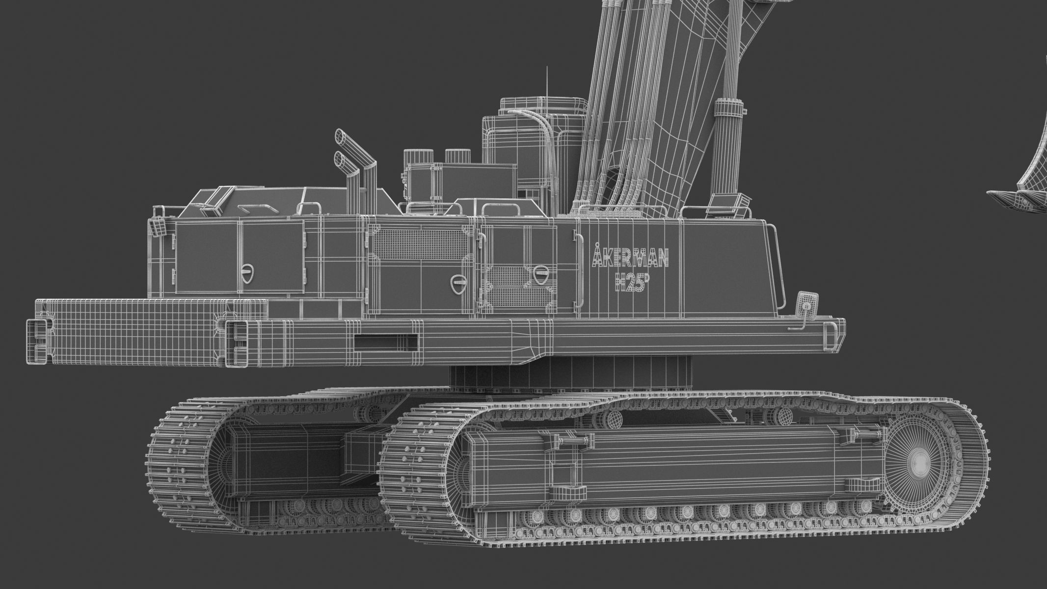 Akerman H25D Backhoe Excavator 3D model_31