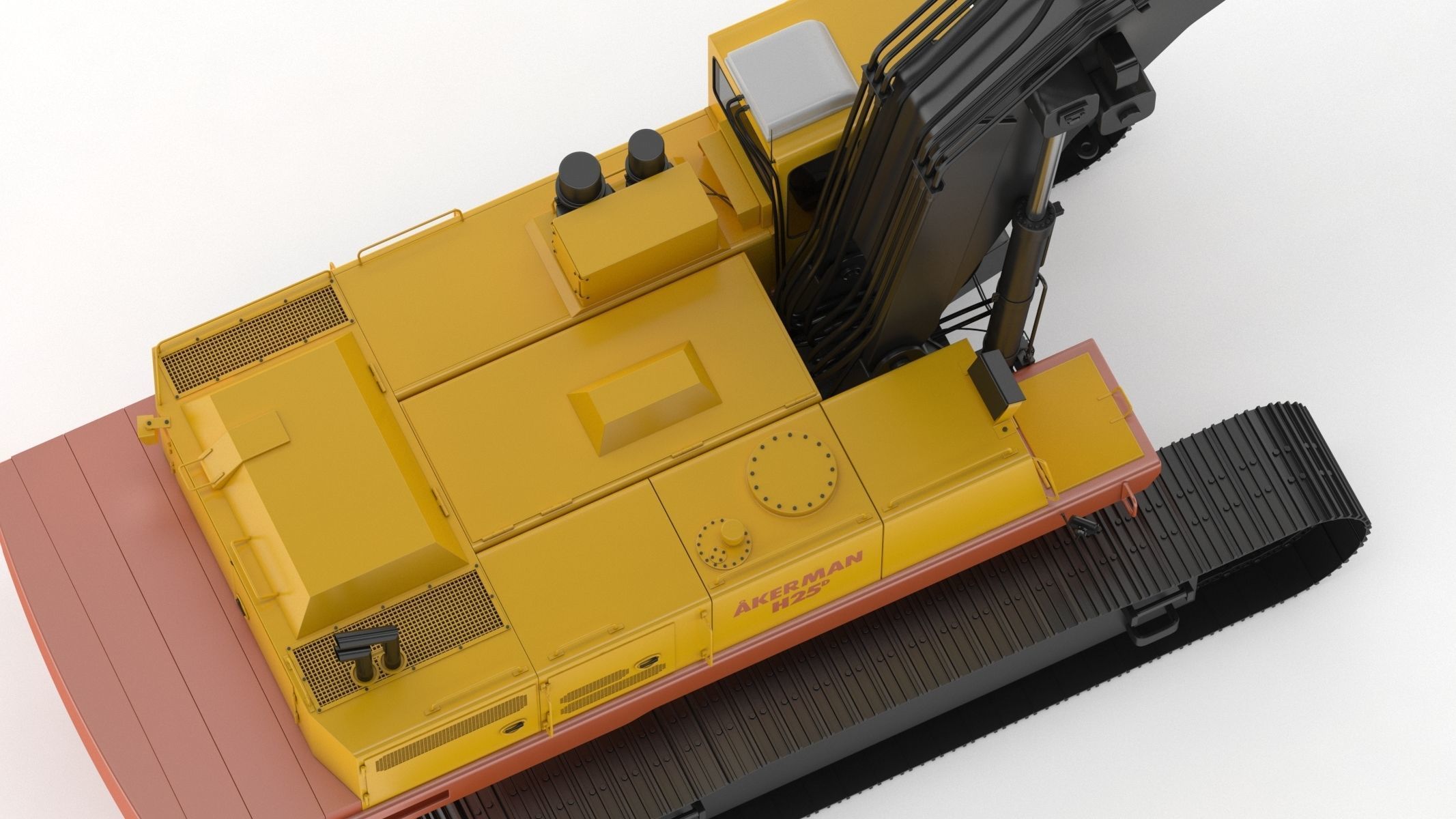 Akerman H25D Backhoe Excavator 3D model_18