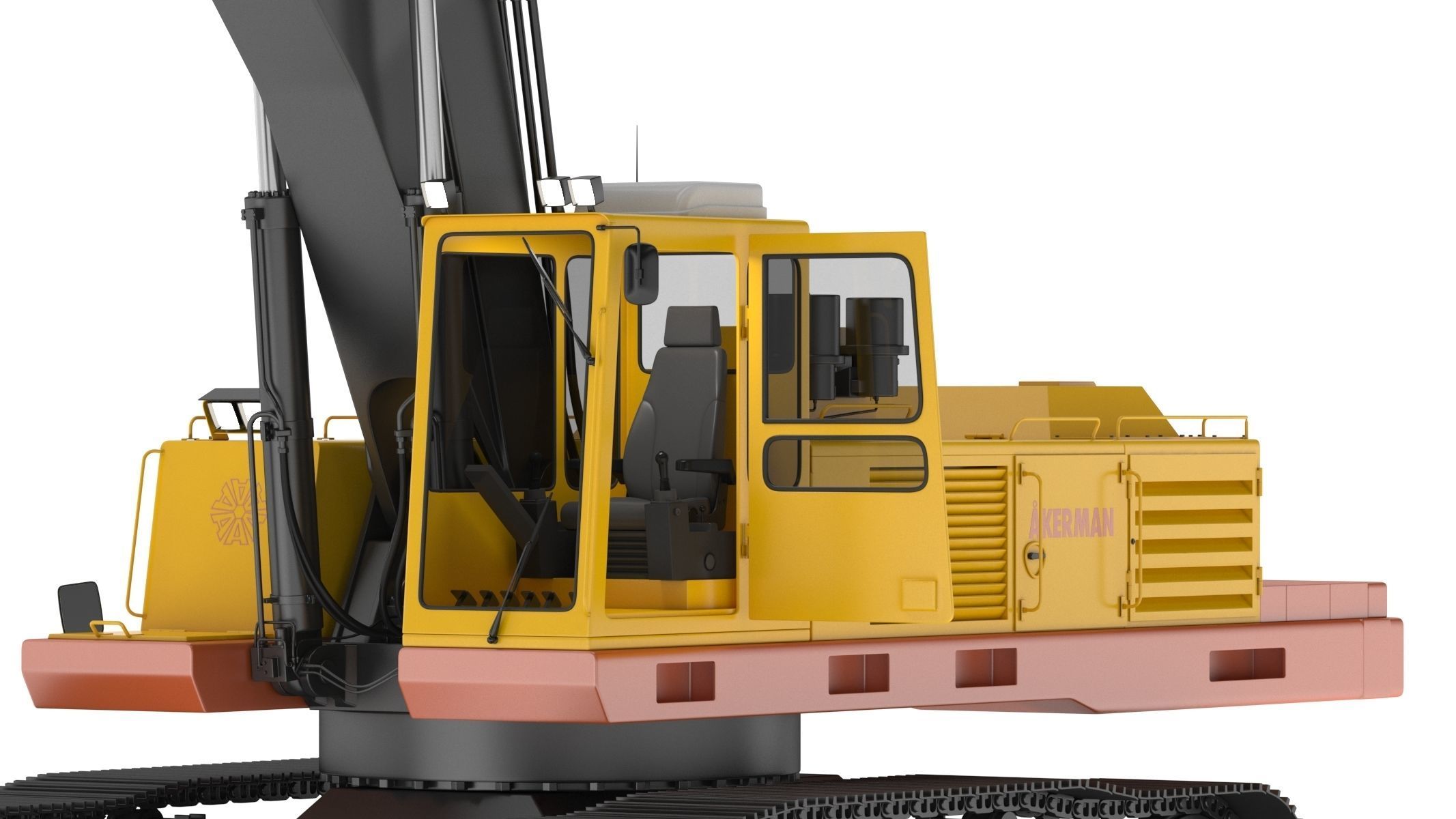 Akerman H25D Backhoe Excavator 3D model_20