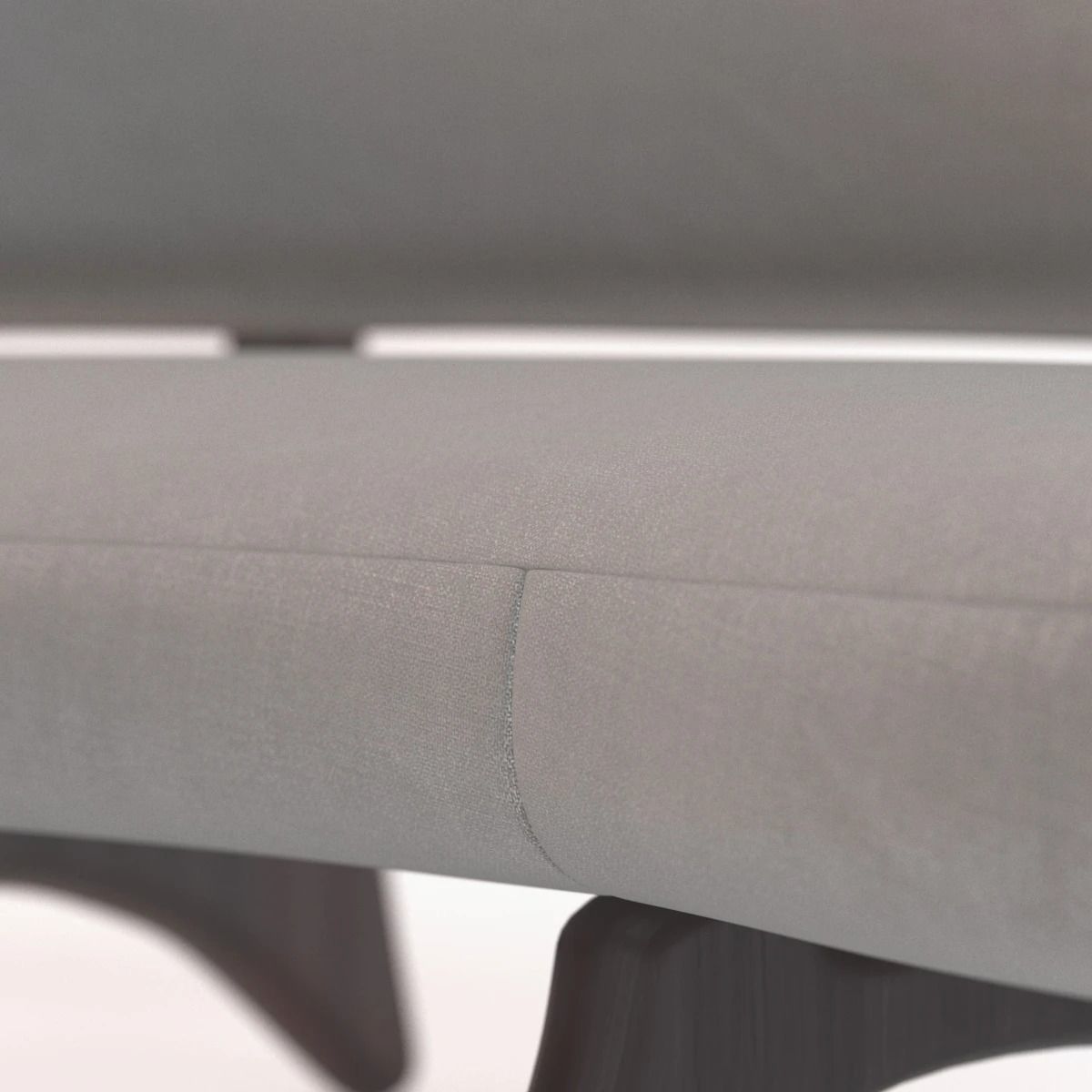 Houzz Floating Curved Walnut Sofa 3D model_11