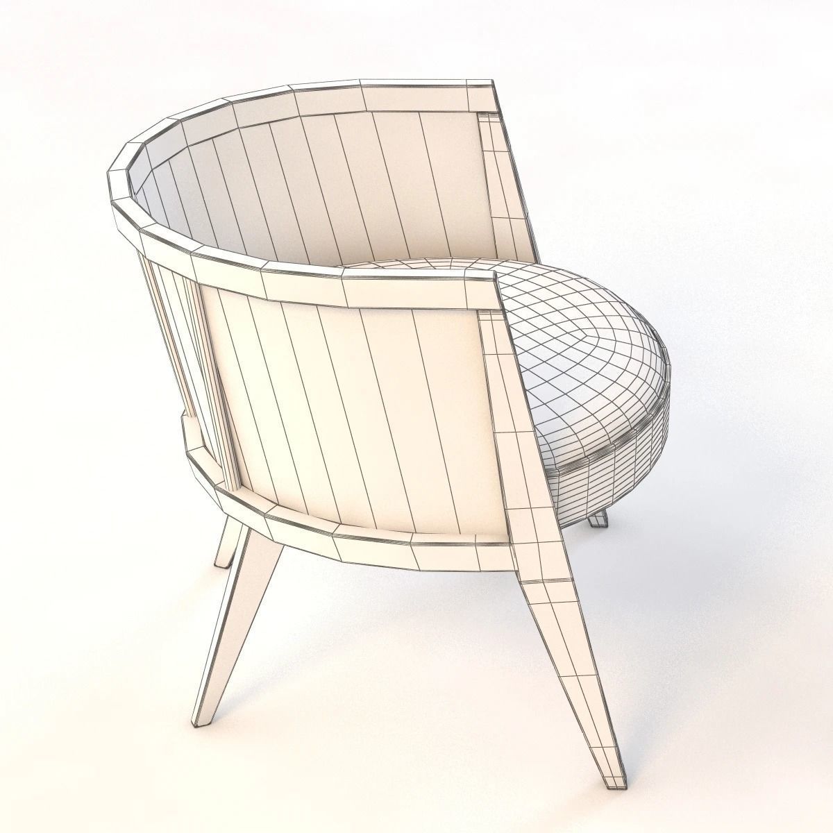 Harvey Probber Lounge Chair 3D model_5