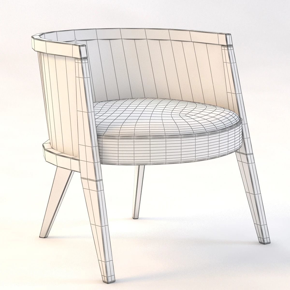Harvey Probber Lounge Chair 3D model_2