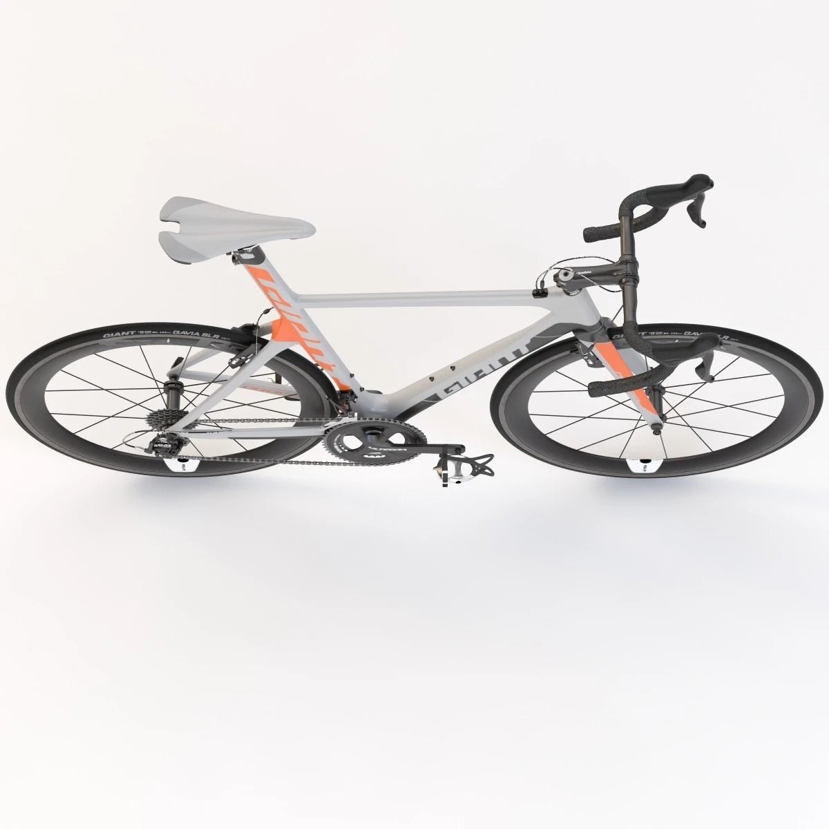 Giant Propel Advanced Sl-2 Orange Grey Black Sprinter Bicycle 3D model_4