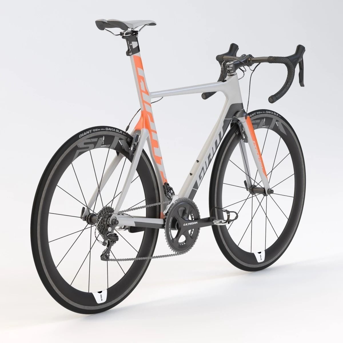 Giant Propel Advanced Sl-2 Orange Grey Black Sprinter Bicycle 3D model_9