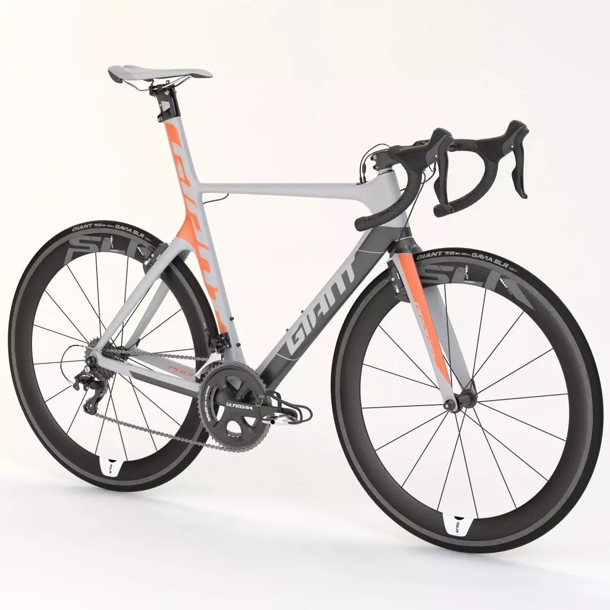 Giant Propel Advanced Sl-2 Orange Grey Black Sprinter Bicycle 3D model_0