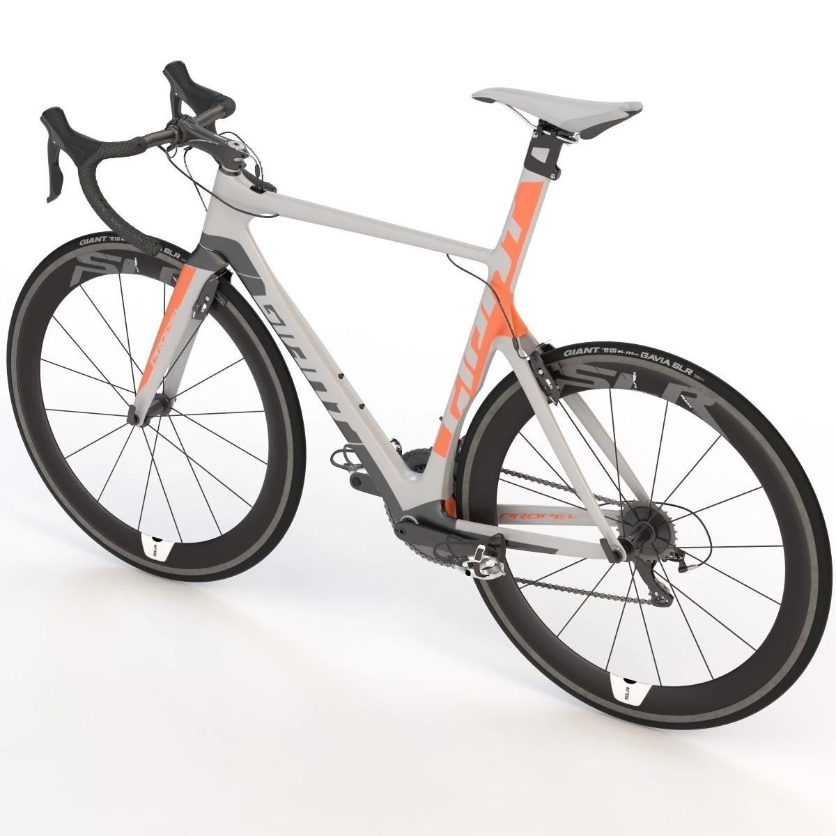 Giant Propel Advanced Sl-2 Orange Grey Black Sprinter Bicycle 3D model_1