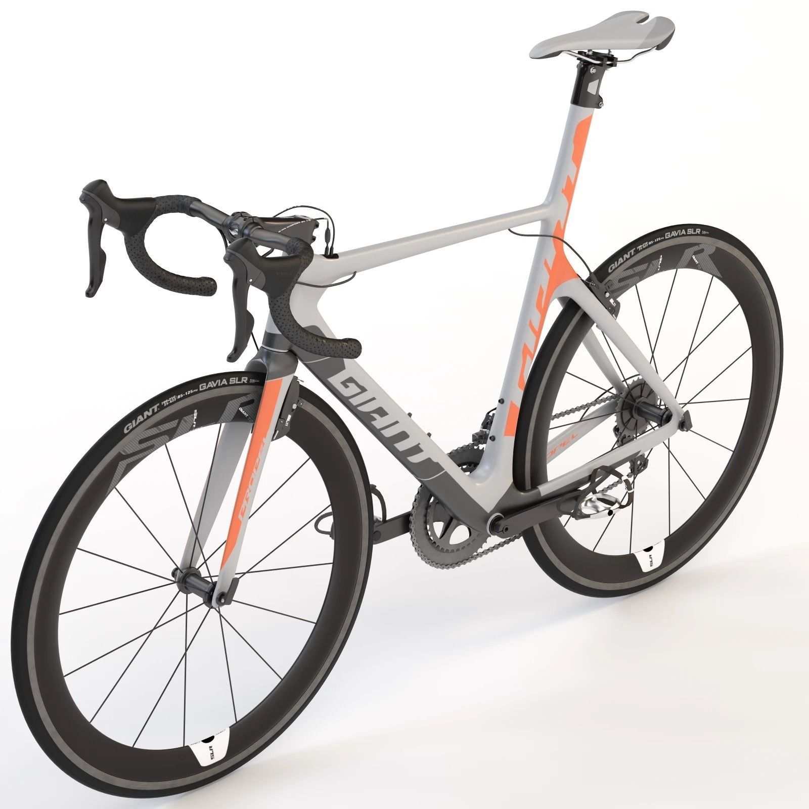 Giant Propel Advanced Sl-2 Orange Grey Black Sprinter Bicycle 3D model_6