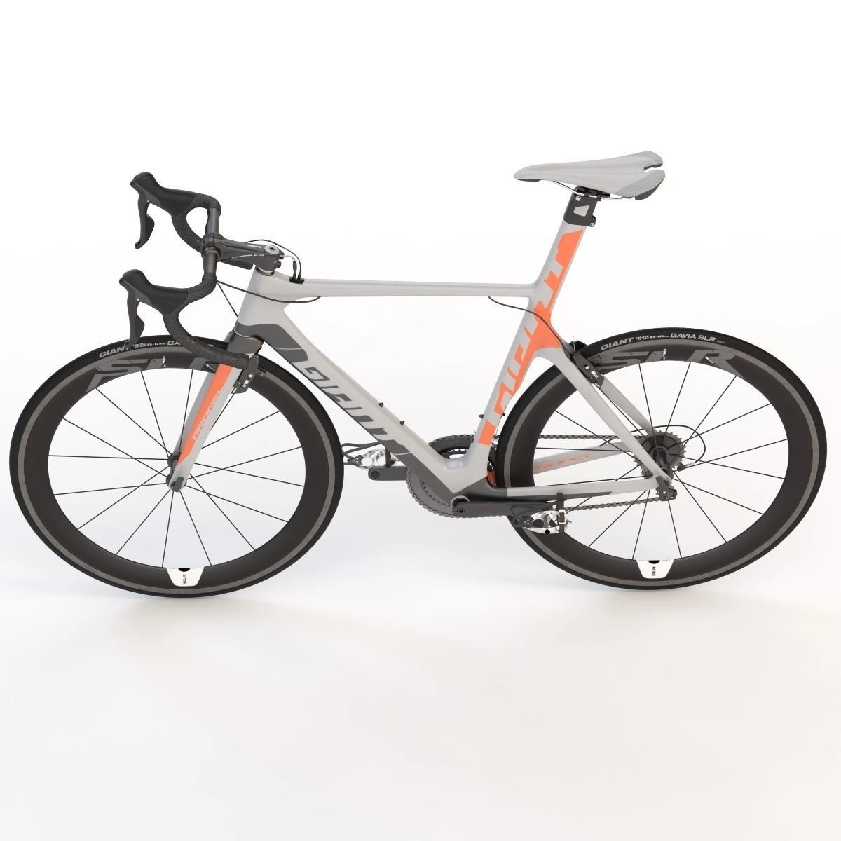 Giant Propel Advanced Sl-2 Orange Grey Black Sprinter Bicycle 3D model_7