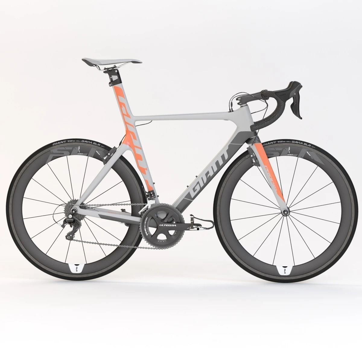 Giant Propel Advanced Sl-2 Orange Grey Black Sprinter Bicycle 3D model_2