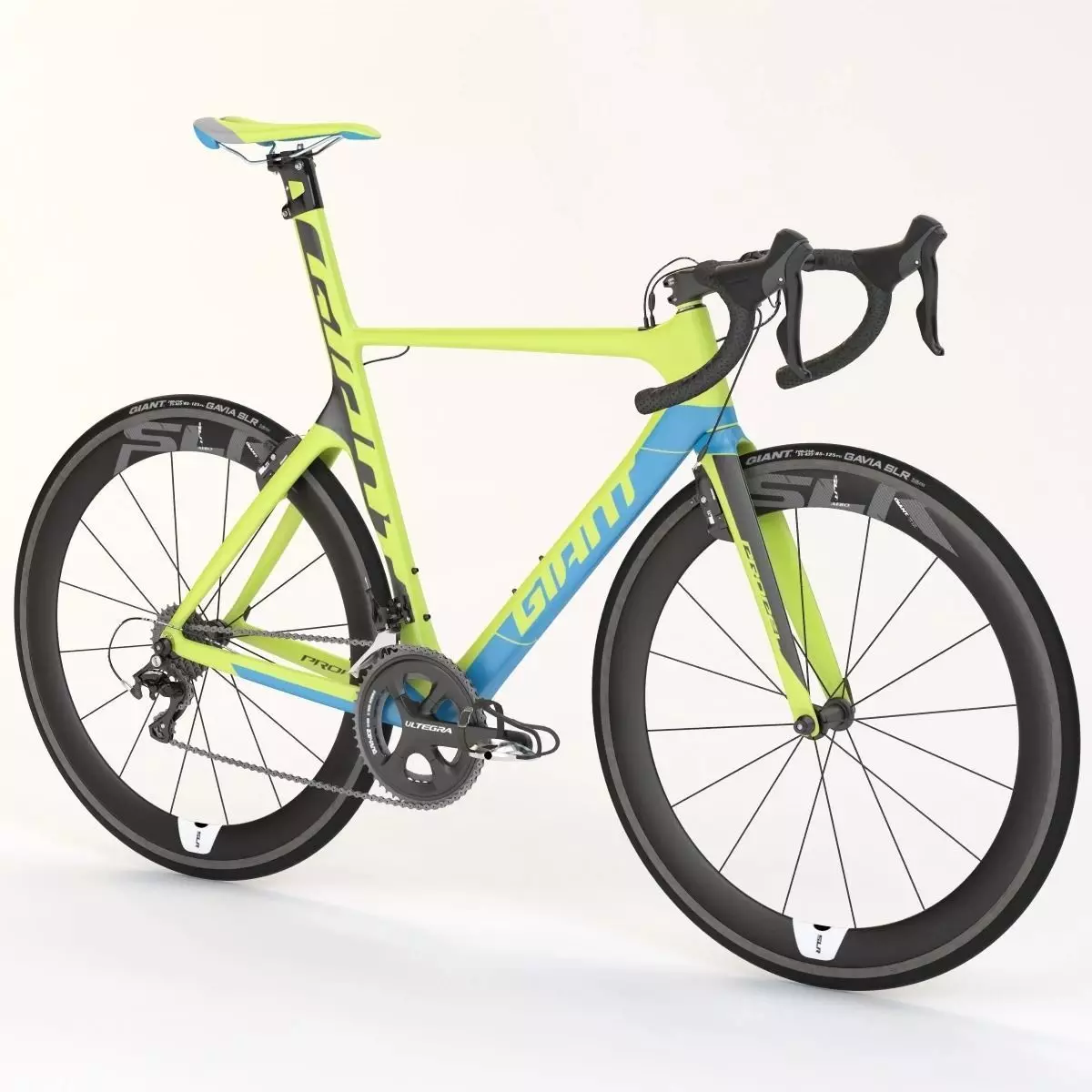 Giant Propel Advanced Sl-2 Green-Blue Sprinter Bicycle 3D model_0