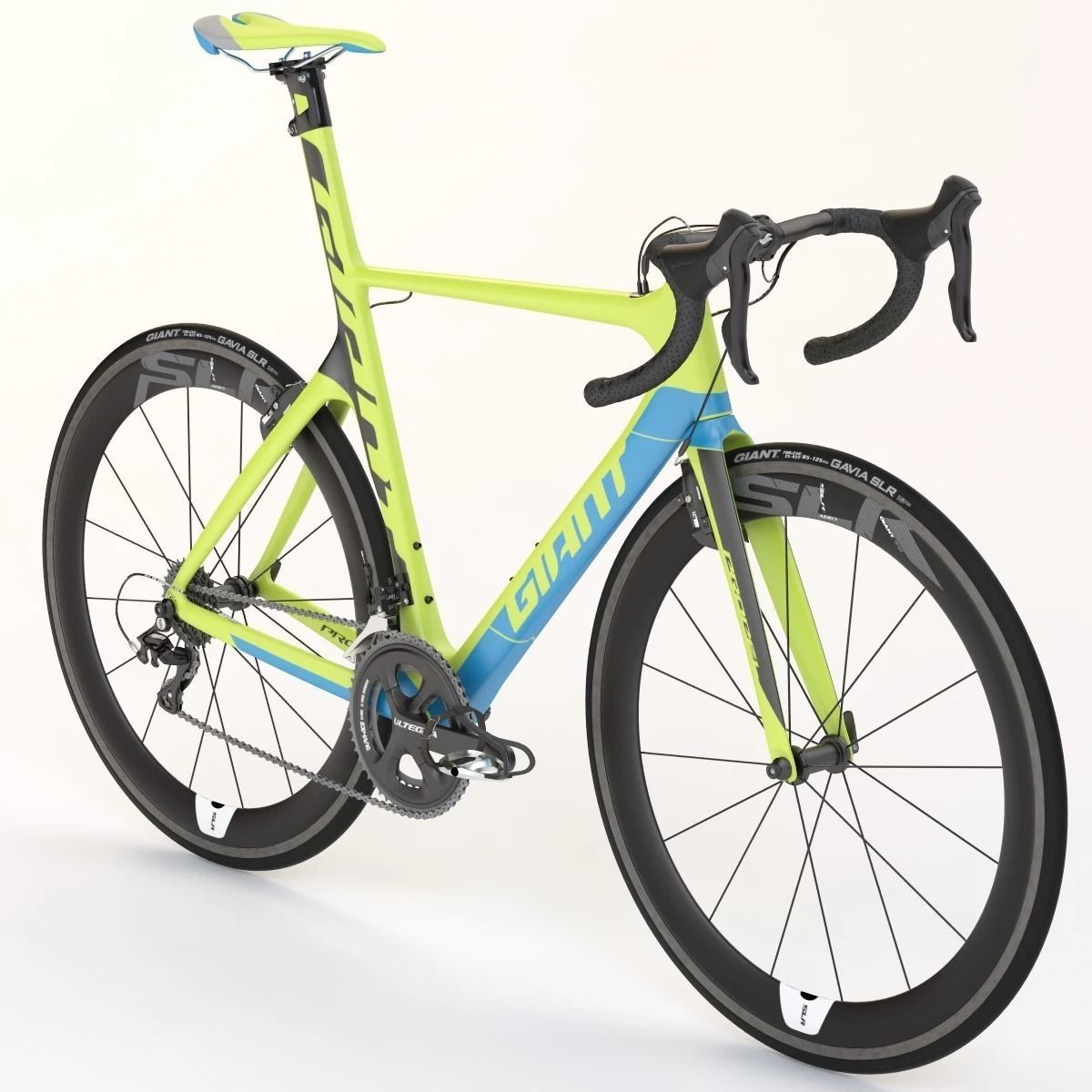 Giant Propel Advanced Sl-2 Green-Blue Sprinter Bicycle 3D model_3