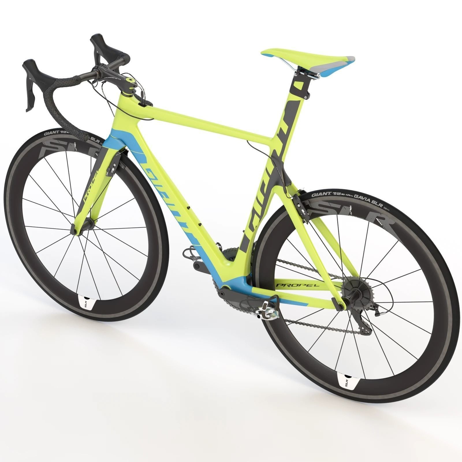 Giant Propel Advanced Sl-2 Green-Blue Sprinter Bicycle 3D model_1