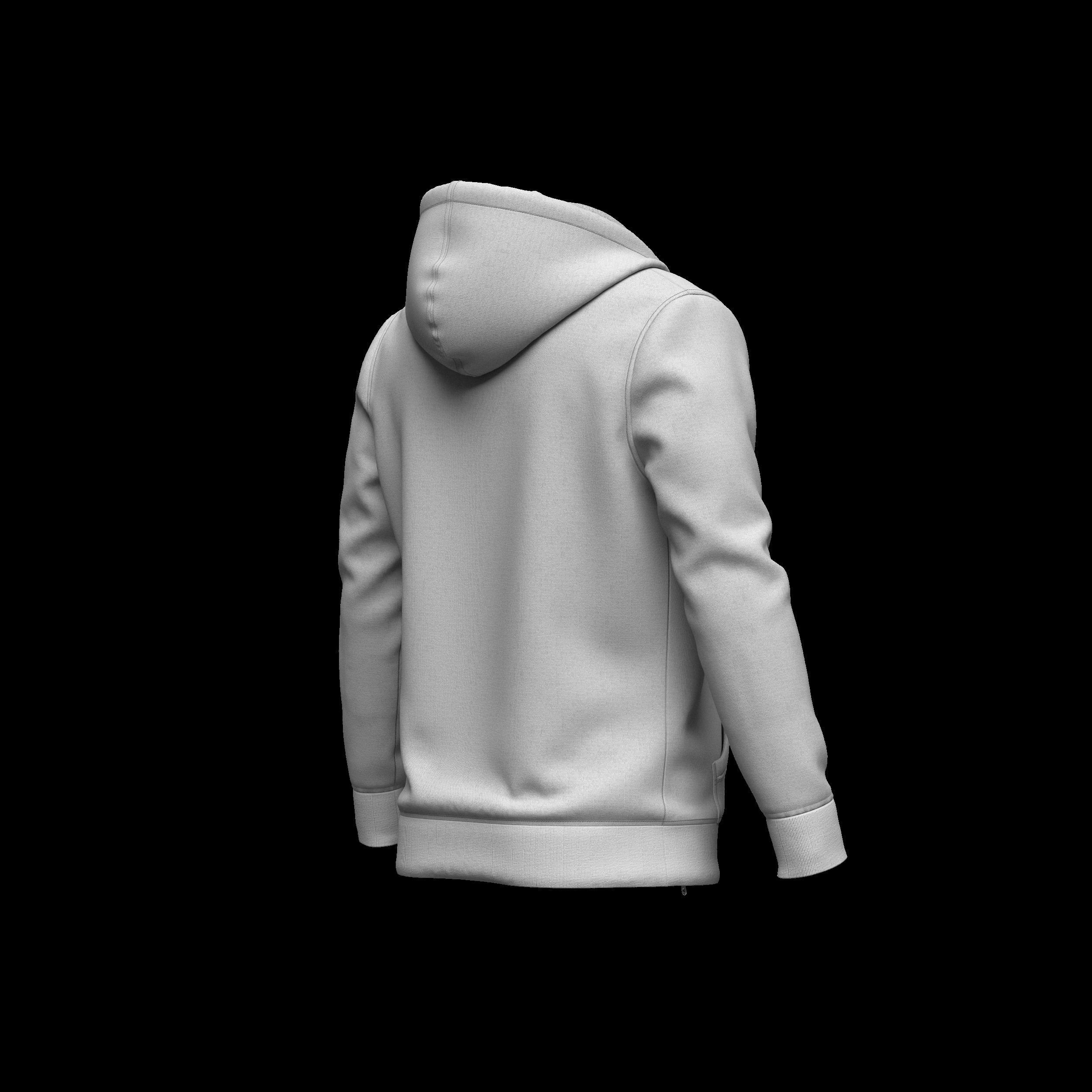 Front Zip Hoodie 3d Model 3D model_6