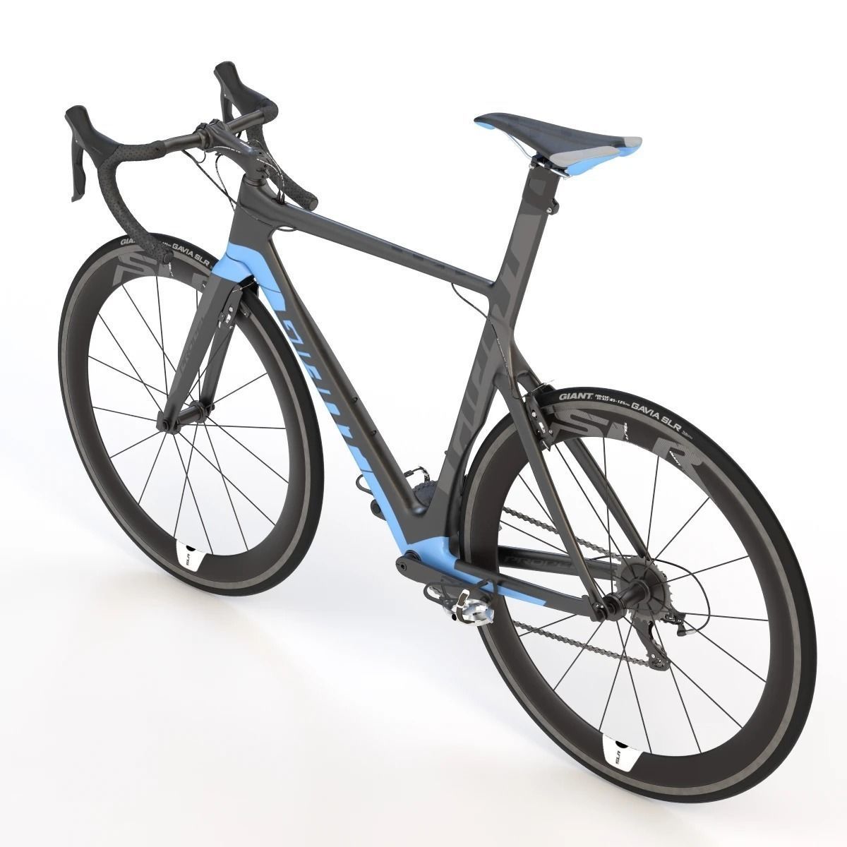 Giant Propel Advanced Sl-2 Black-Blue Sprinter Bicycle 3D model_1