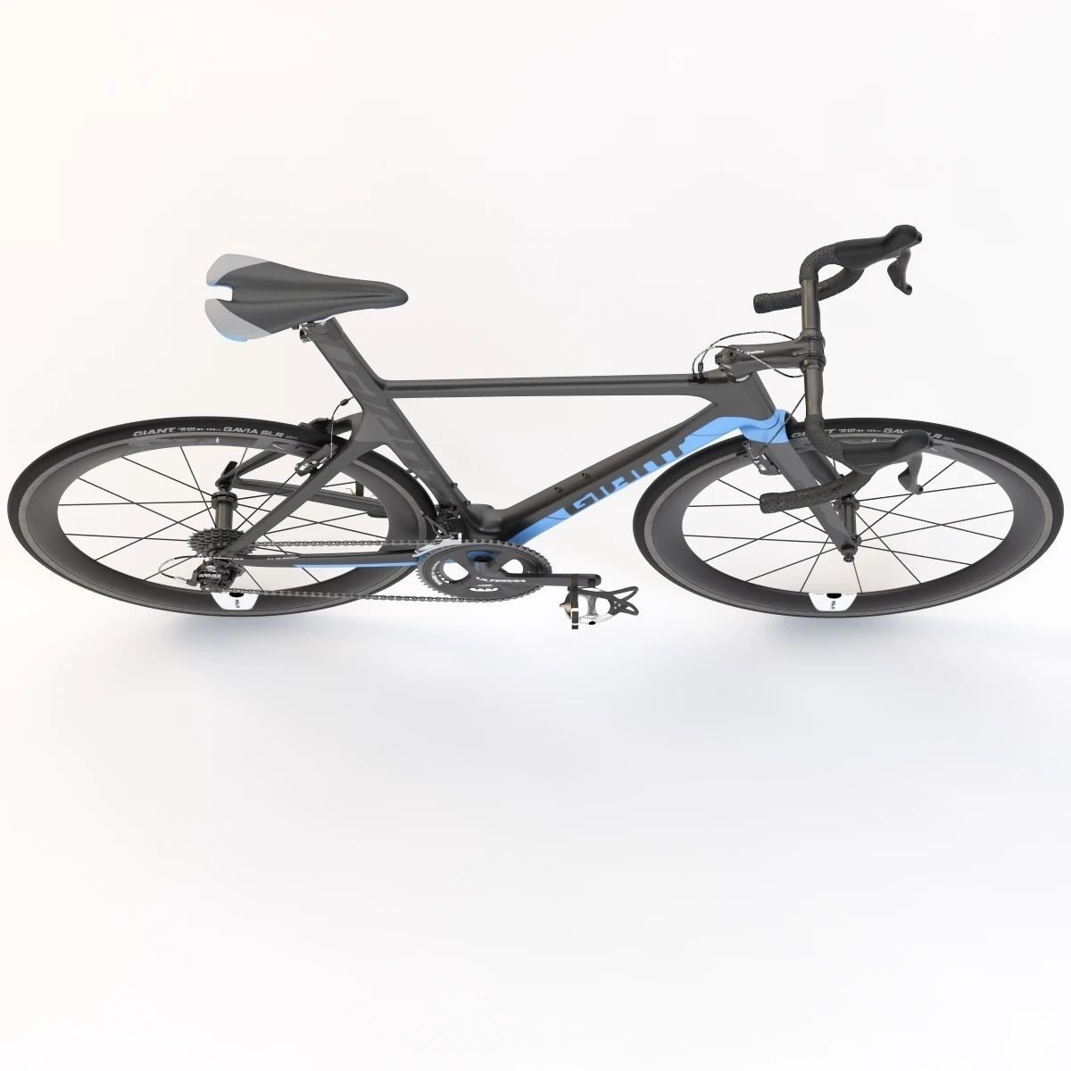 Giant Propel Advanced Sl-2 Black-Blue Sprinter Bicycle 3D model_4