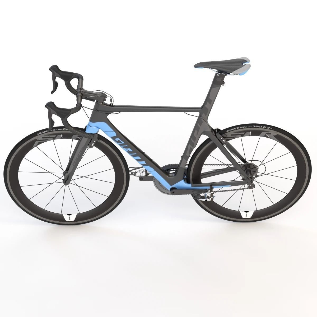 Giant Propel Advanced Sl-2 Black-Blue Sprinter Bicycle 3D model_7