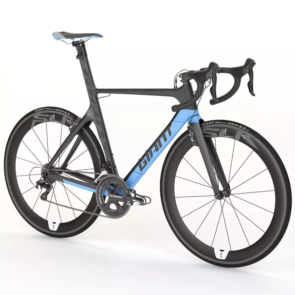 Giant Propel Advanced Sl-2 Black-Blue Sprinter Bicycle 3D model_0
