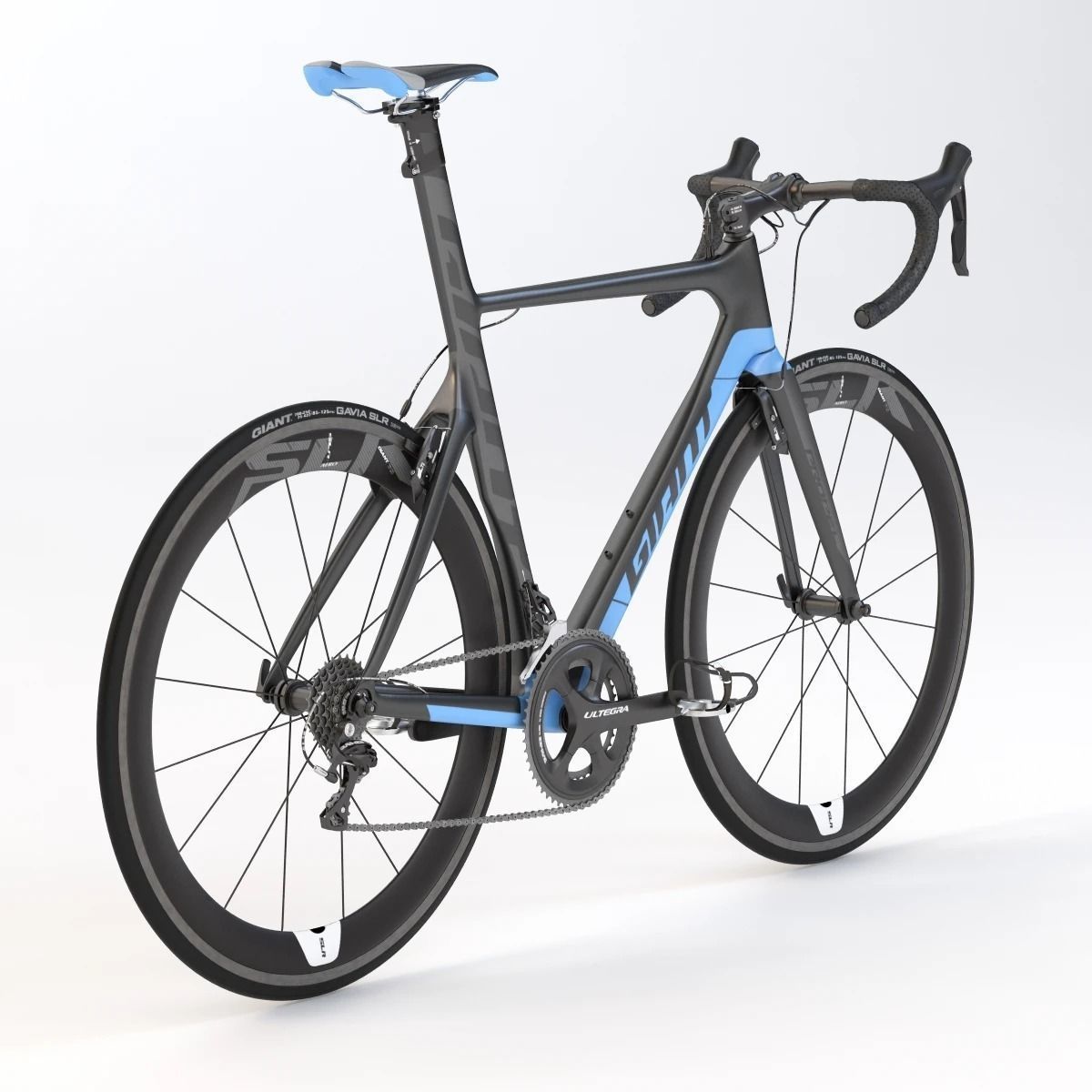 Giant Propel Advanced Sl-2 Black-Blue Sprinter Bicycle 3D model_9