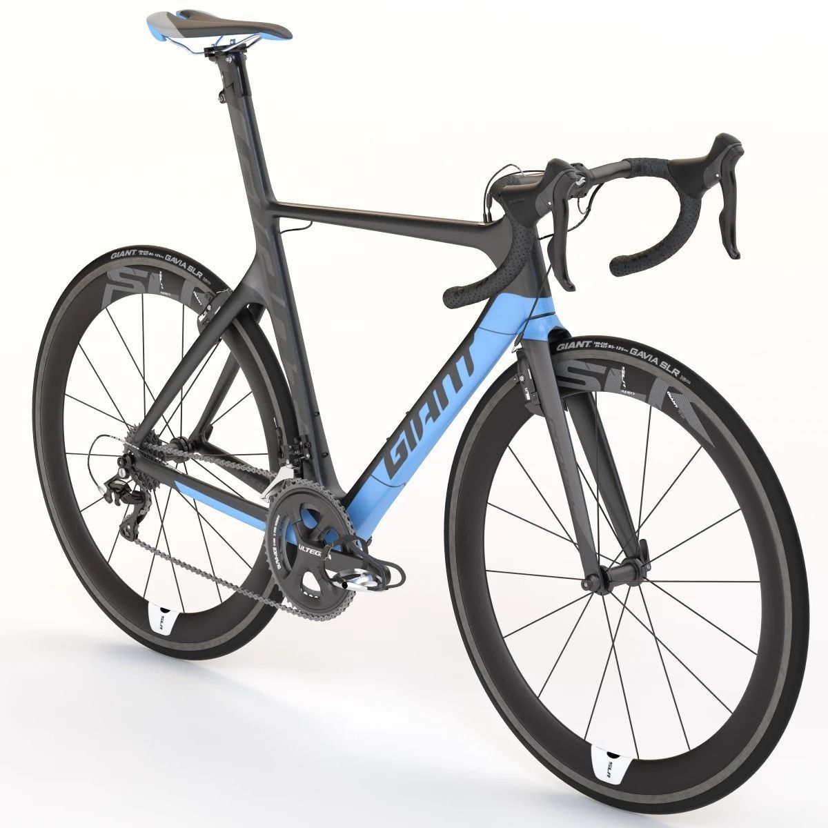 Giant Propel Advanced Sl-2 Black-Blue Sprinter Bicycle 3D model_3
