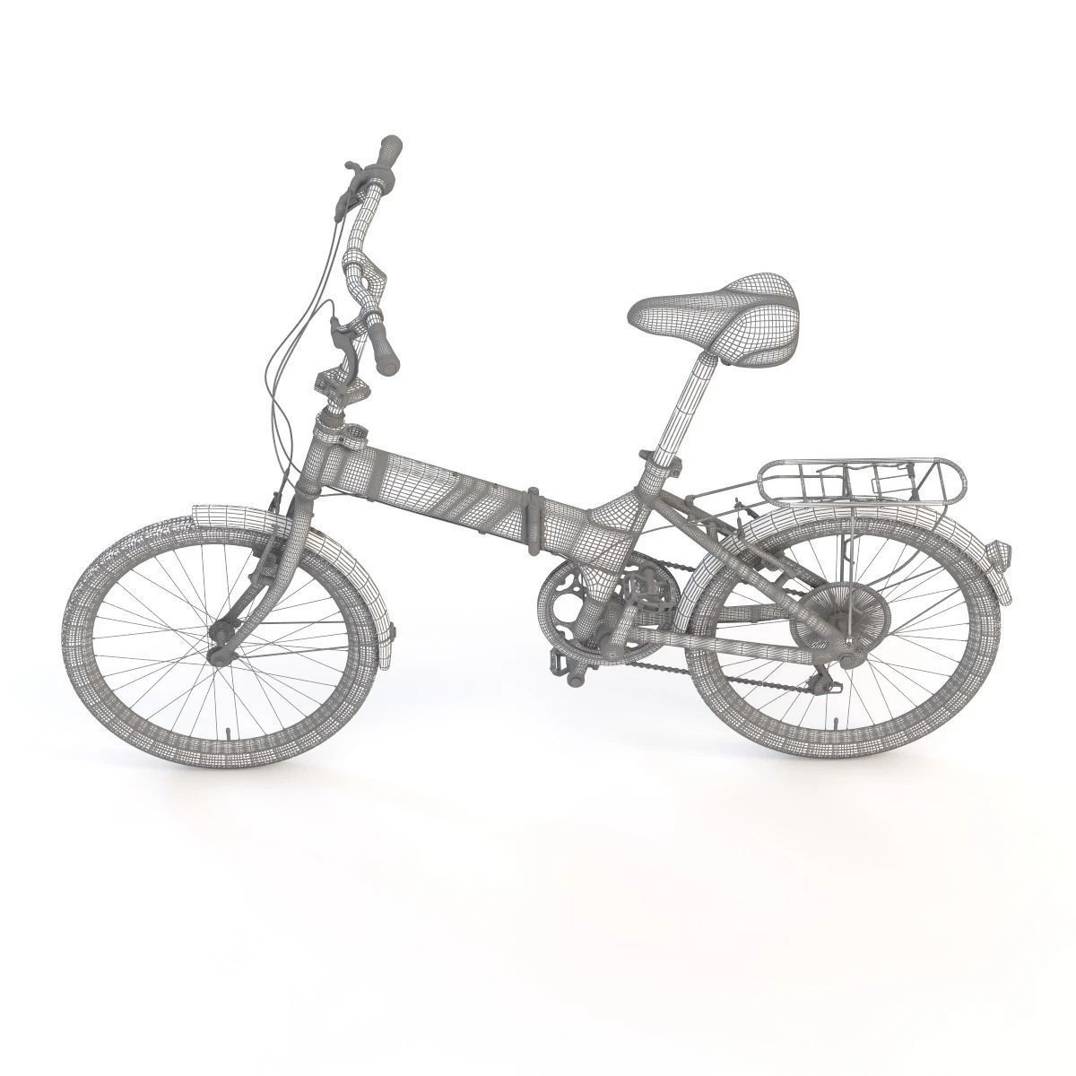 Giant Fd806 Lightweight Red-White Folding Bicycle 3D model_8