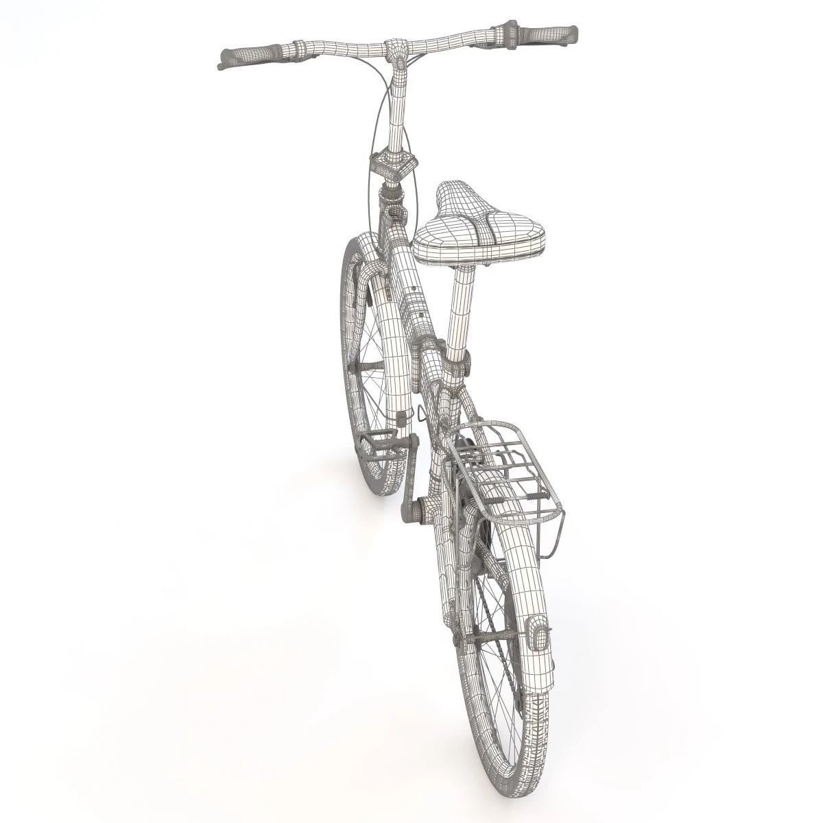 Giant Fd806 Lightweight Red-White Folding Bicycle 3D model_11