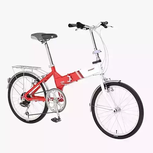Giant Fd806 Lightweight Red-White Folding Bicycle