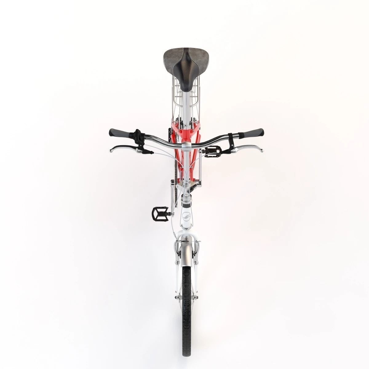 Giant Fd806 Lightweight Red-White Folding Bicycle 3D model_6