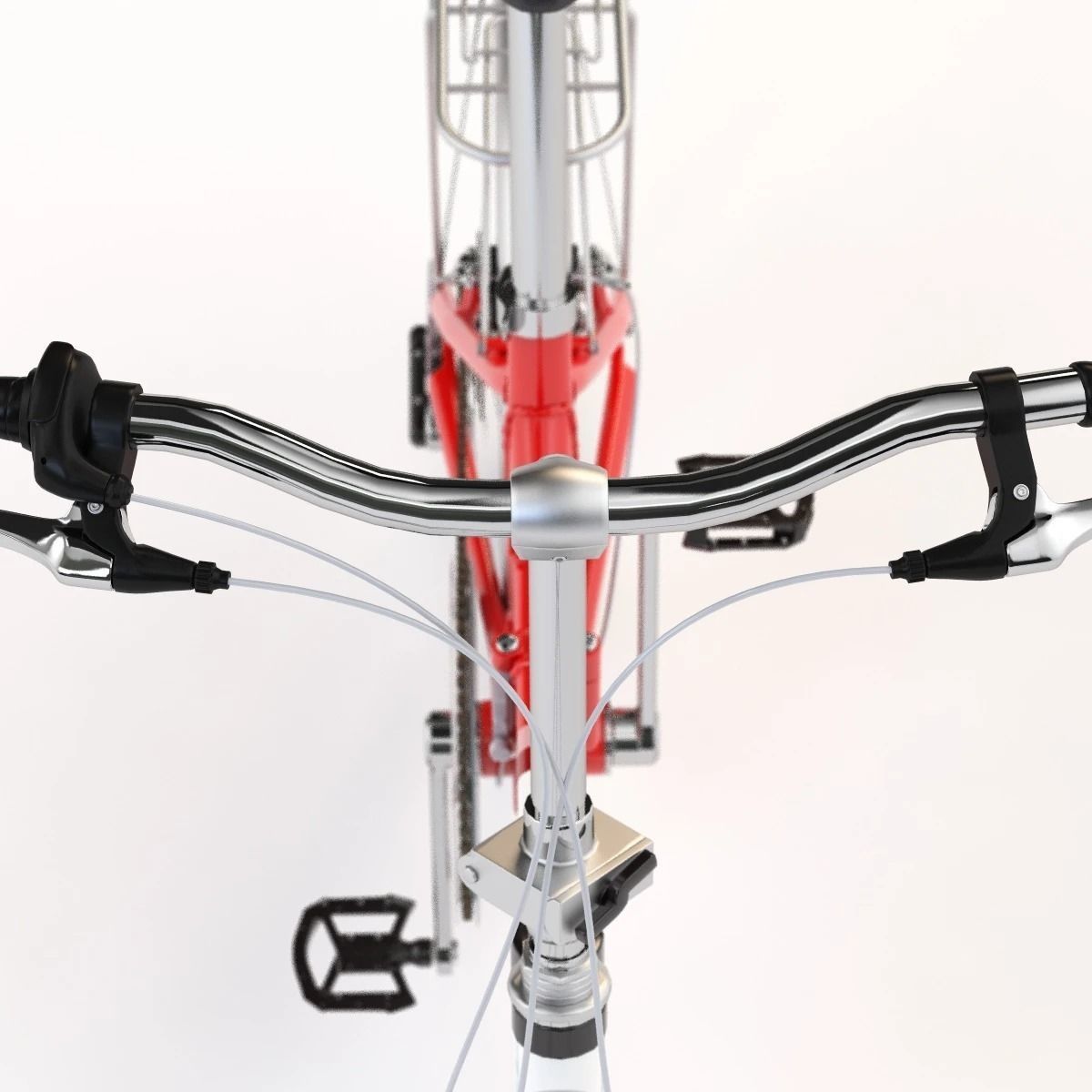 Giant Fd806 Lightweight Red-White Folding Bicycle 3D model_14