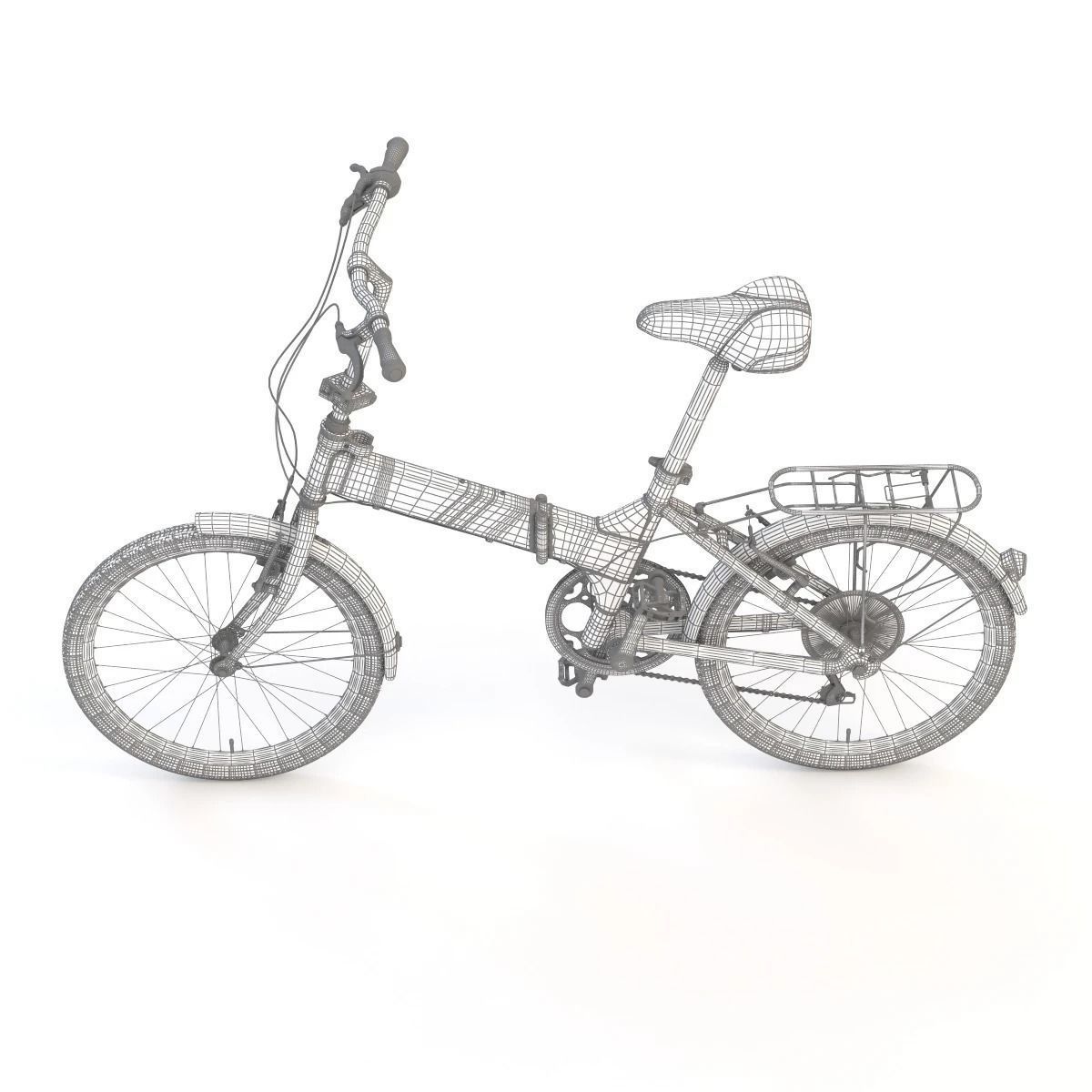 Giant Fd806 Lightweight Red-White Folding Bicycle 3D model_9