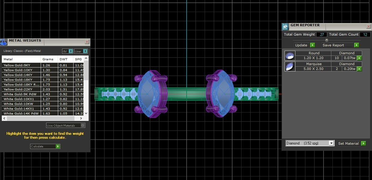 Open End Light Weight Band Marquise Stone Ring 3D print model_4