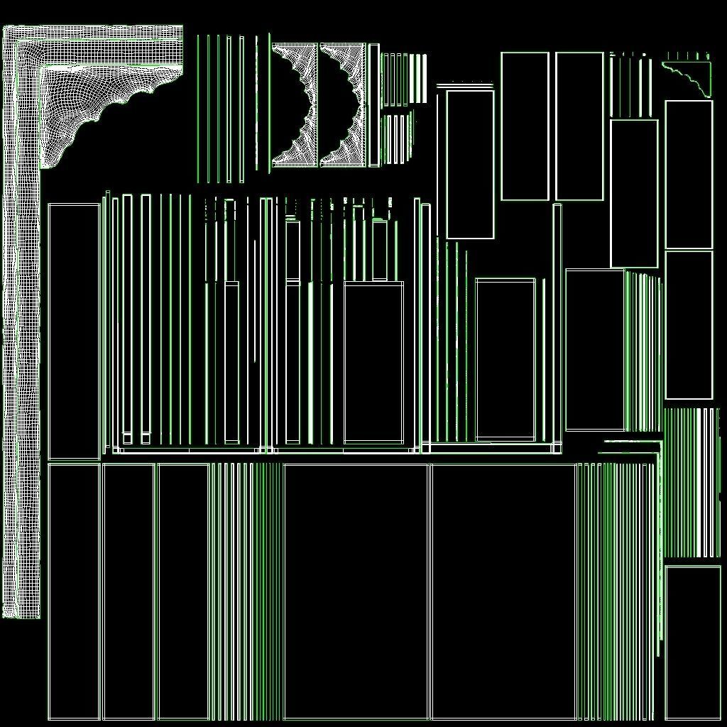 Vintage Bookcase Shelf Low-poly 3D model_18