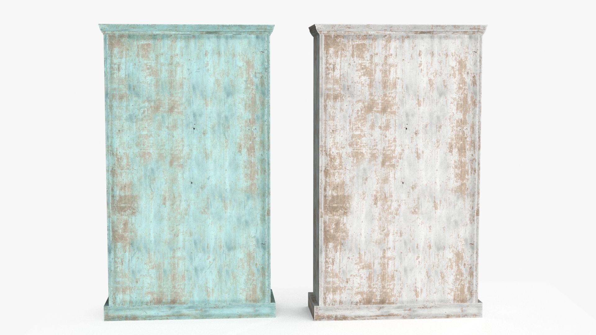 Vintage Bookcase Shelf Low-poly 3D model_13