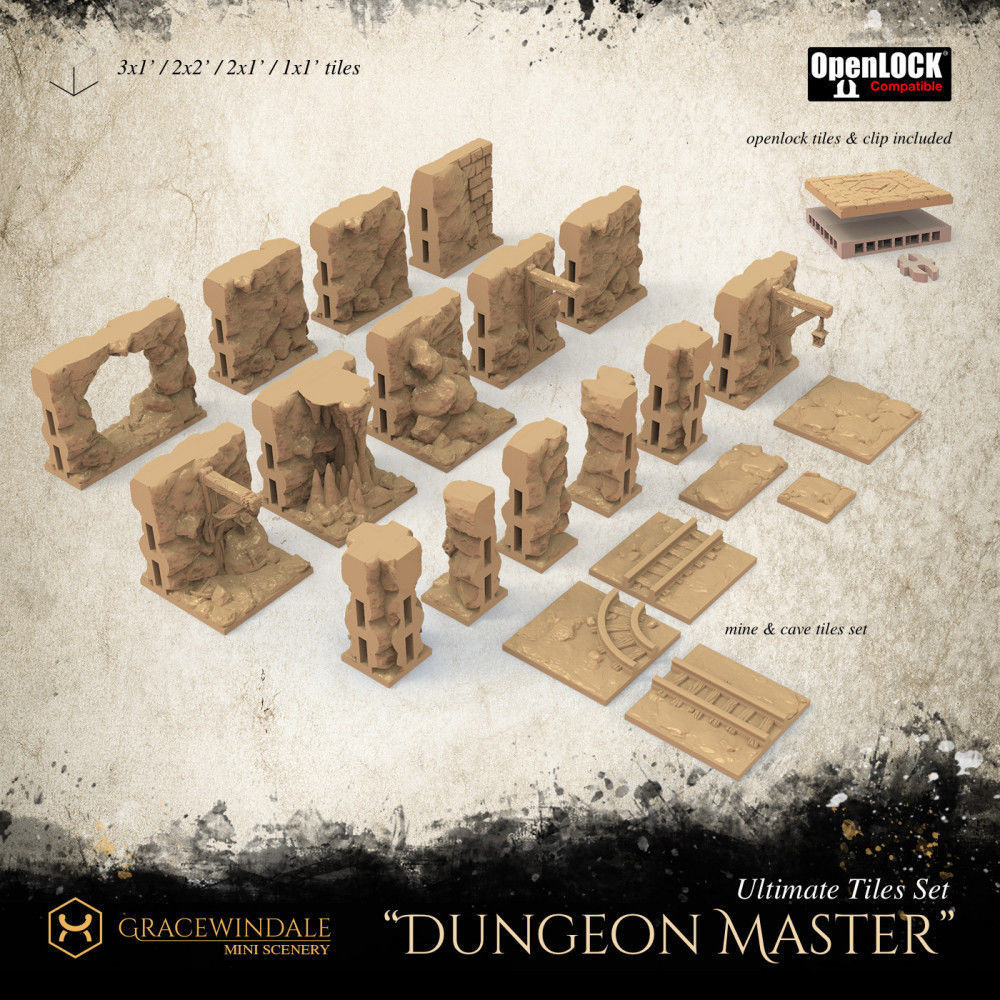 Dungeon Master Ultimate Tile Set 3D print model_2
