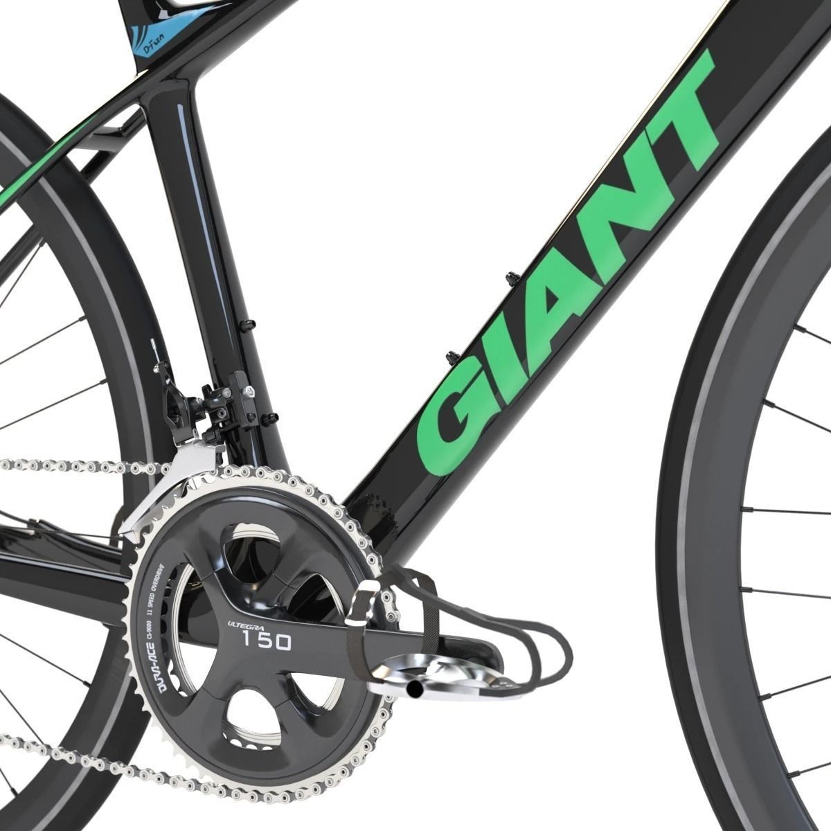 Giant Fastroad Cm1 Black Bicycle 3D model_11