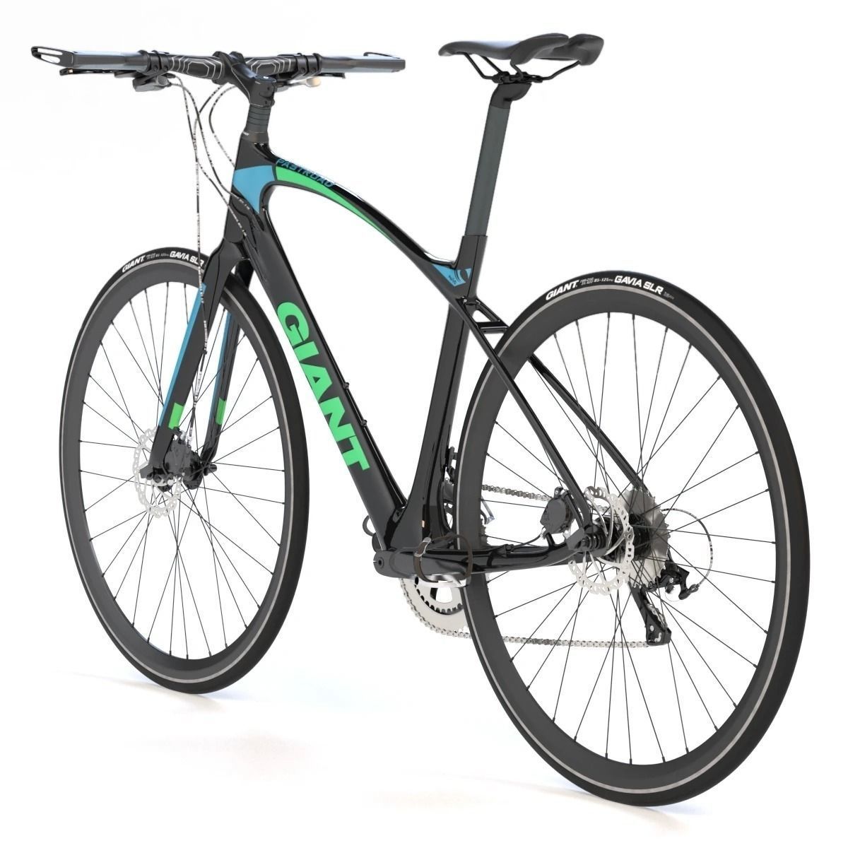 Giant Fastroad Cm1 Black Bicycle 3D model_5