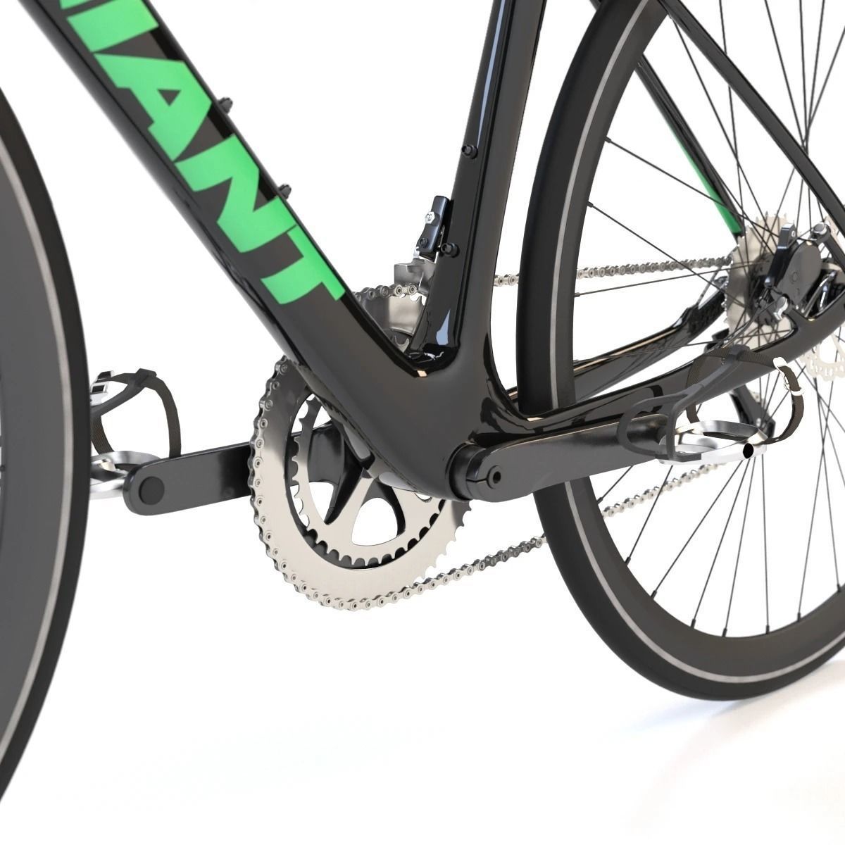 Giant Fastroad Cm1 Black Bicycle 3D model_12