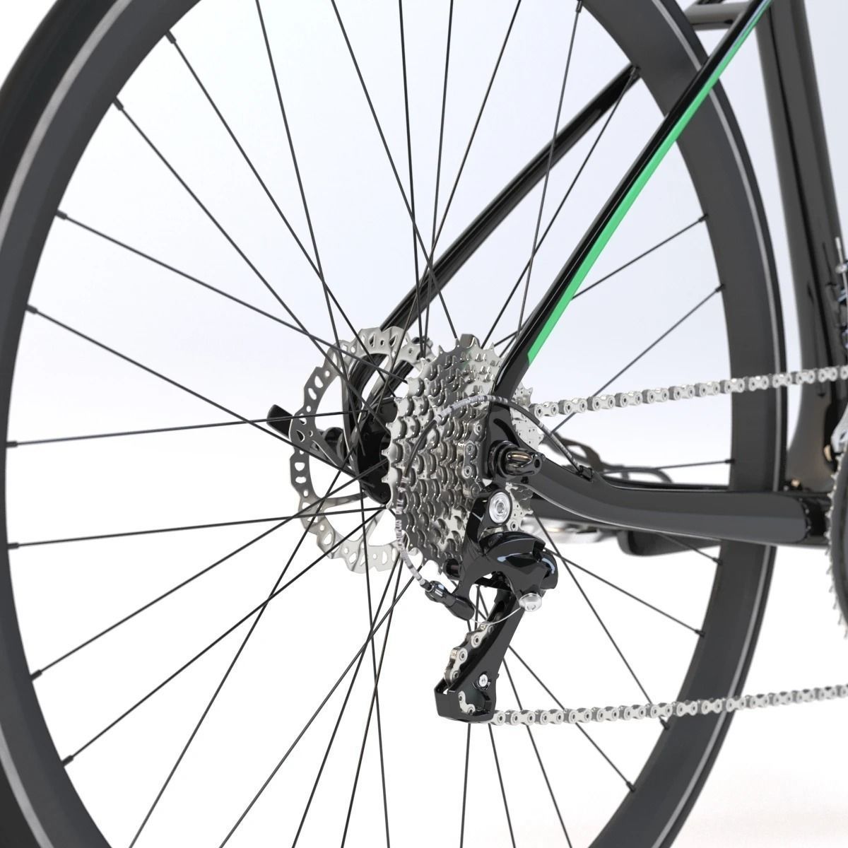 Giant Fastroad Cm1 Black Bicycle 3D model_13