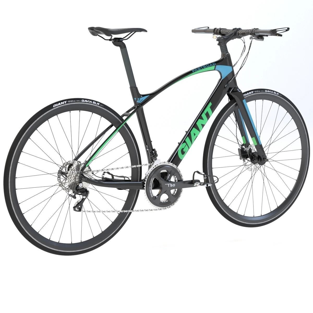 Giant Fastroad Cm1 Black Bicycle 3D model_2