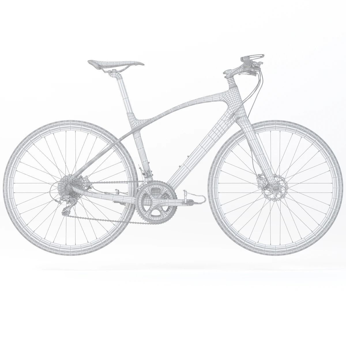 Giant Fastroad Cm1 Black Bicycle 3D model_9