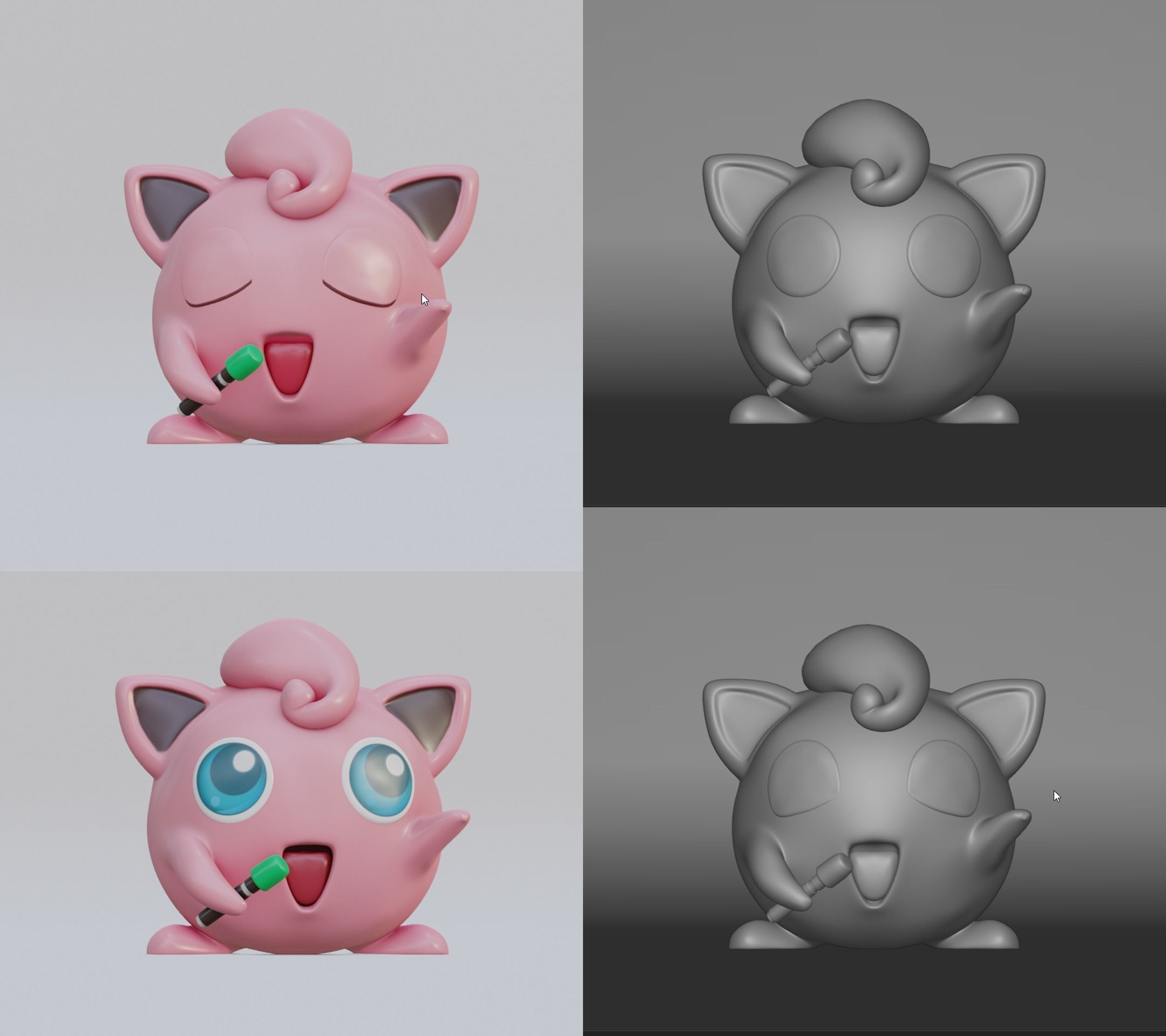 Jigglypuff 3D-Pokemon Free 3D print model_2