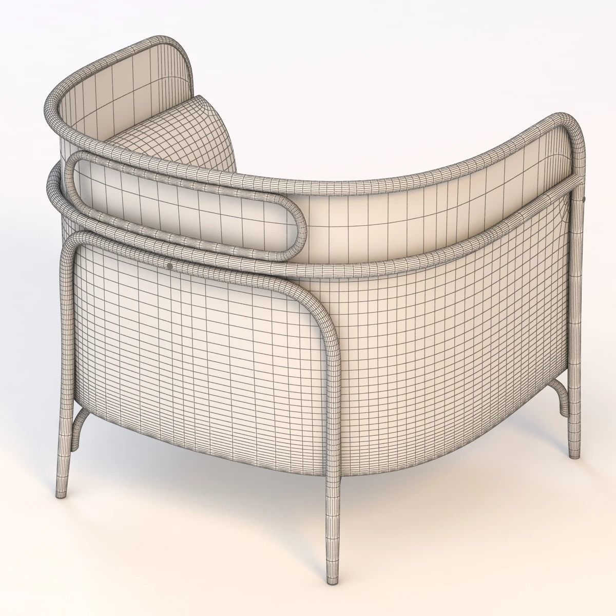 Gamfratesi Targa Lounge Chair 3D model_12