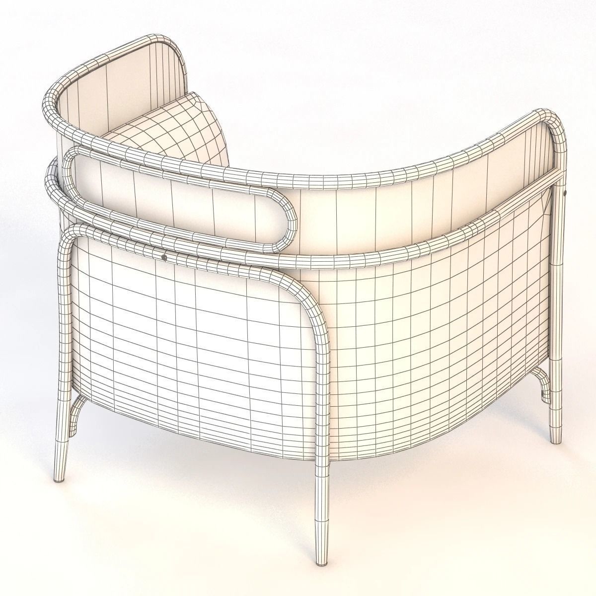 Gamfratesi Targa Lounge Chair 3D model_13