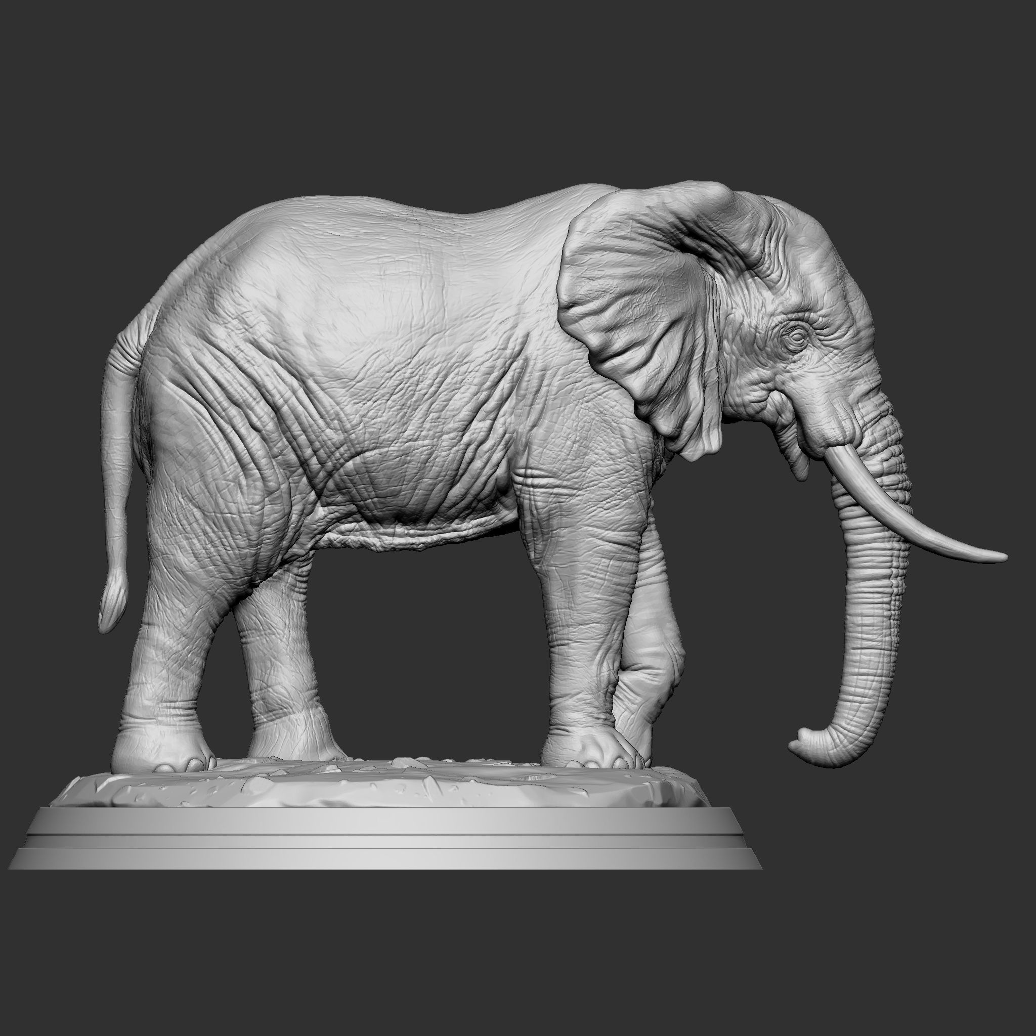 ELEPHANT statue 3D print model_4