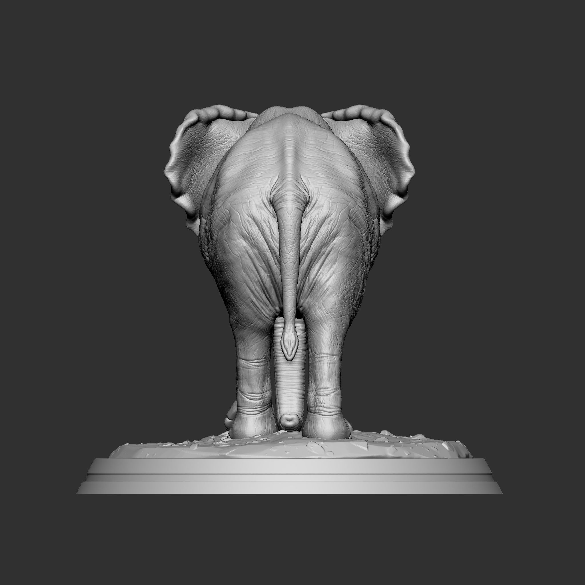 ELEPHANT statue 3D print model_5