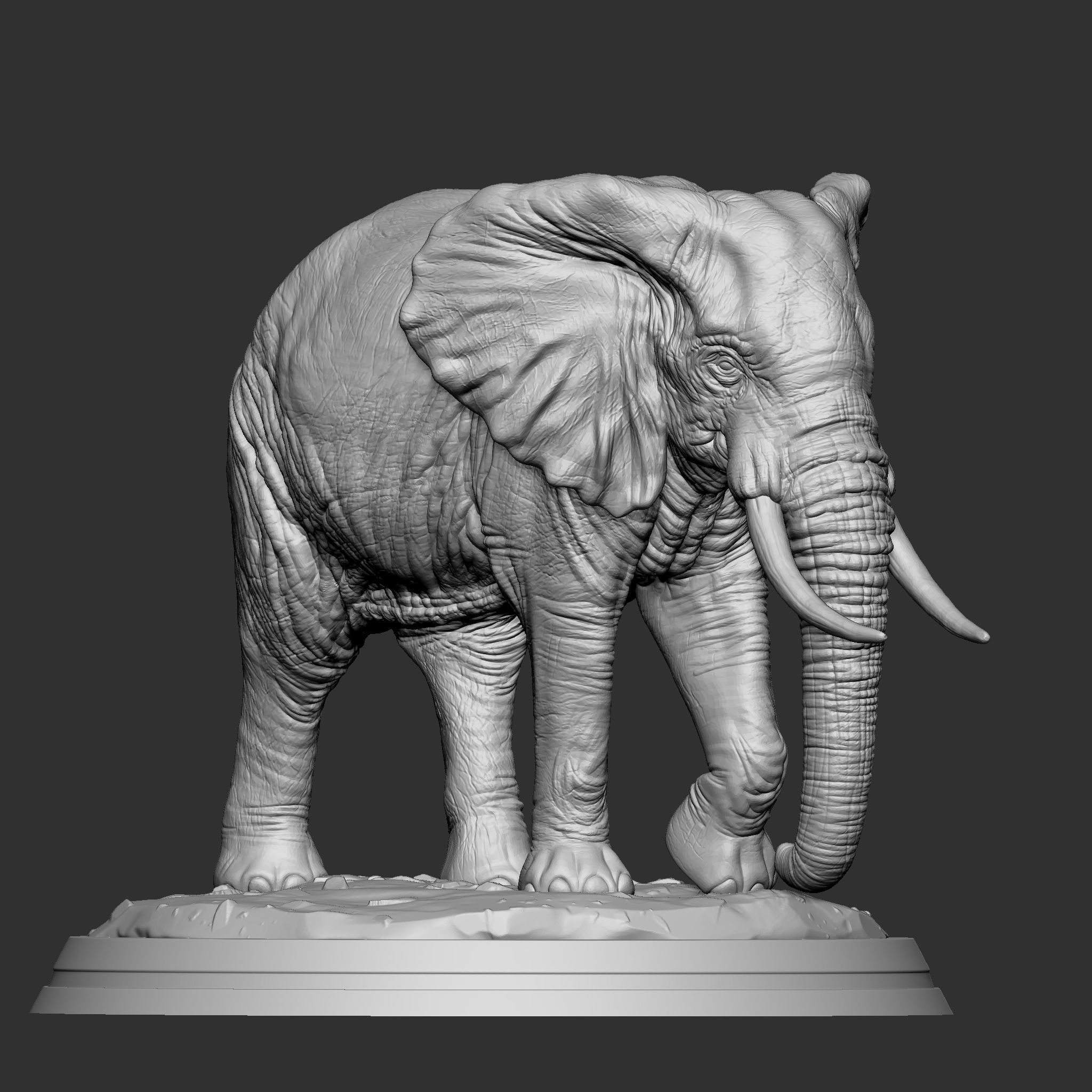 ELEPHANT statue 3D print model_3
