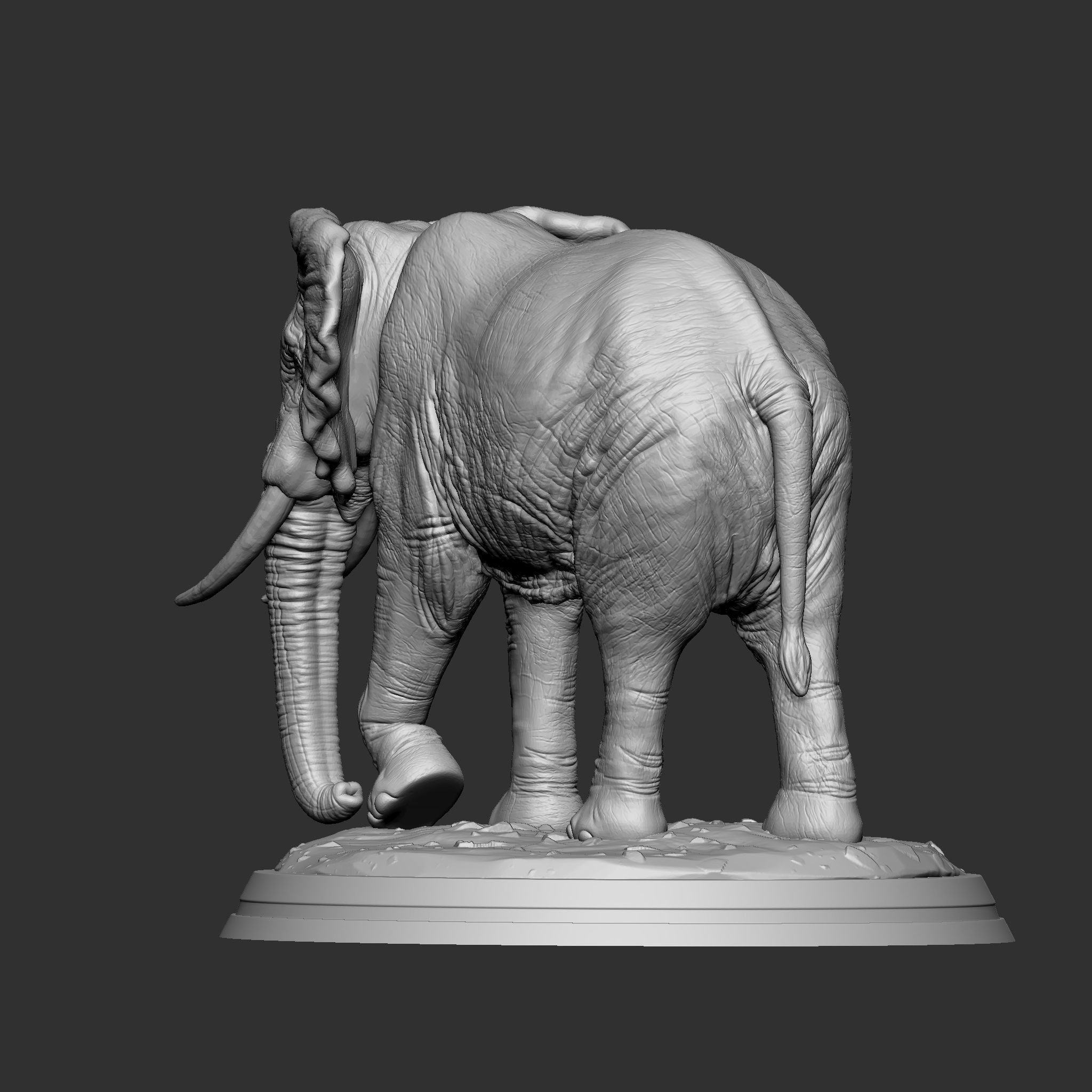 ELEPHANT statue 3D print model_6