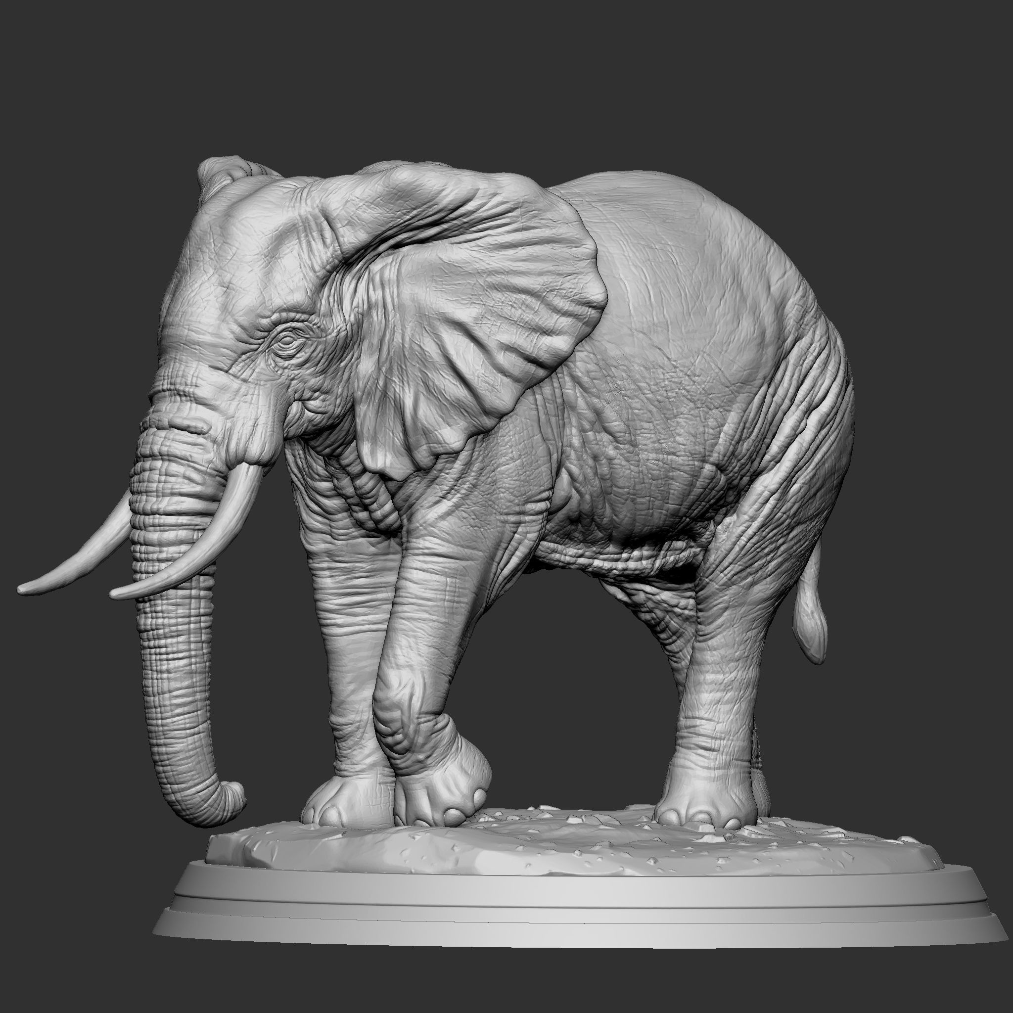 ELEPHANT statue 3D print model_1
