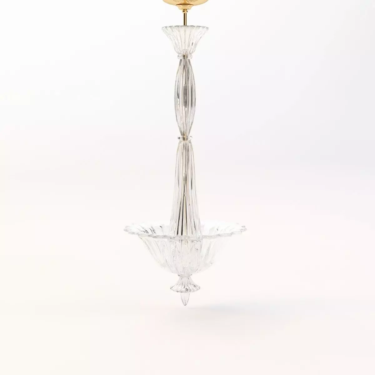Fluted Murano Glass Chandelier 3D model