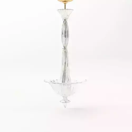 Fluted Murano Glass Chandelier
