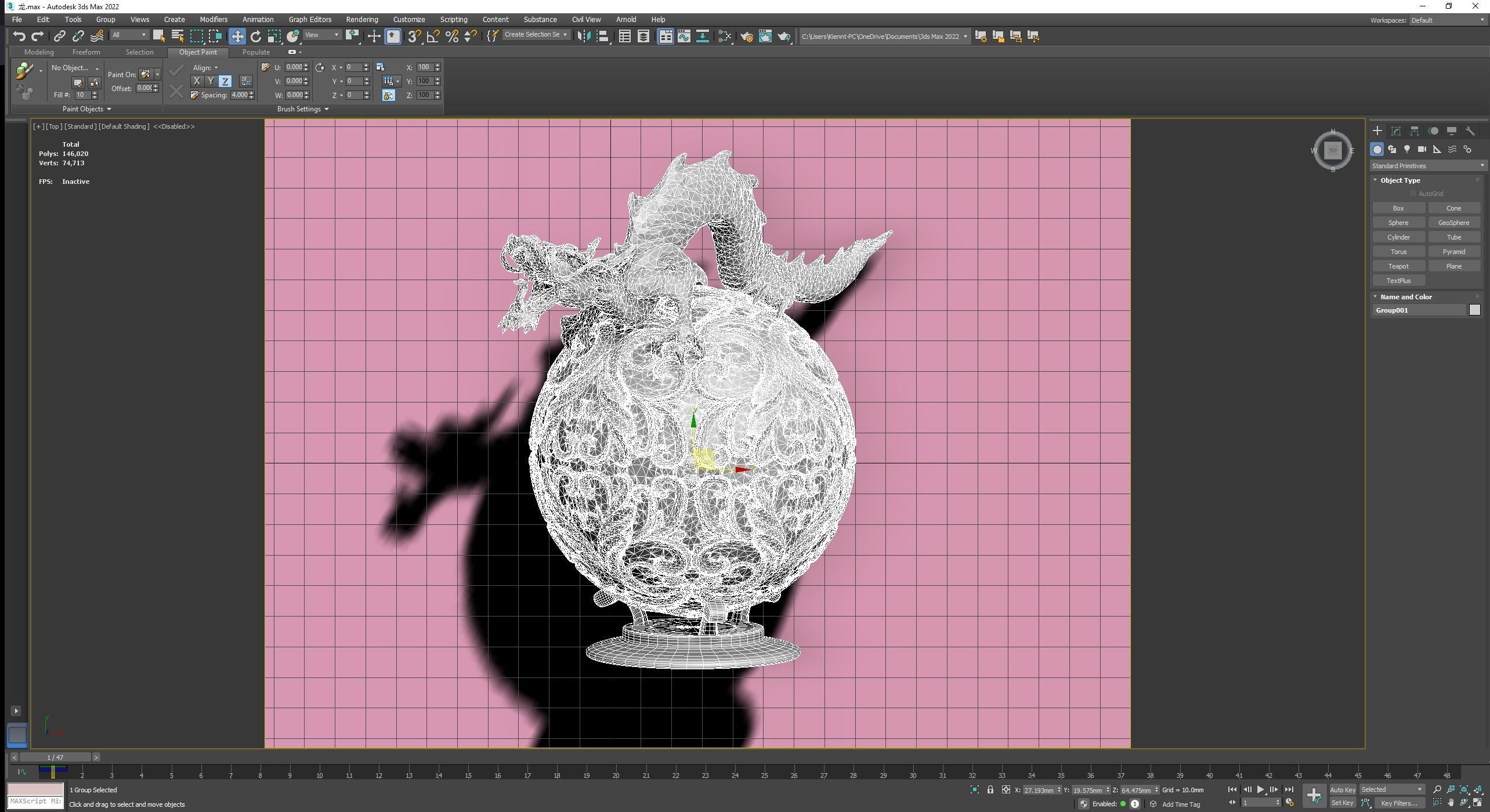 Jade Dragon Chinese Ball 3D model_2